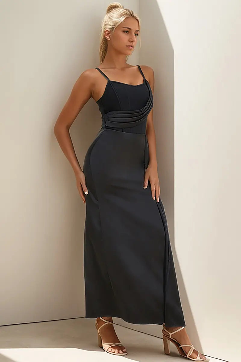 Bandeau Jurk met Rimpels en Bandage