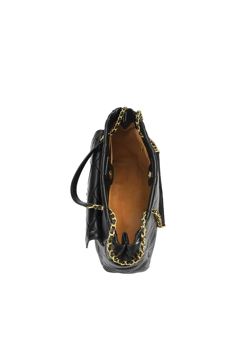 Quilted Chain Crossbody Bag in Chanel-Inspired Style