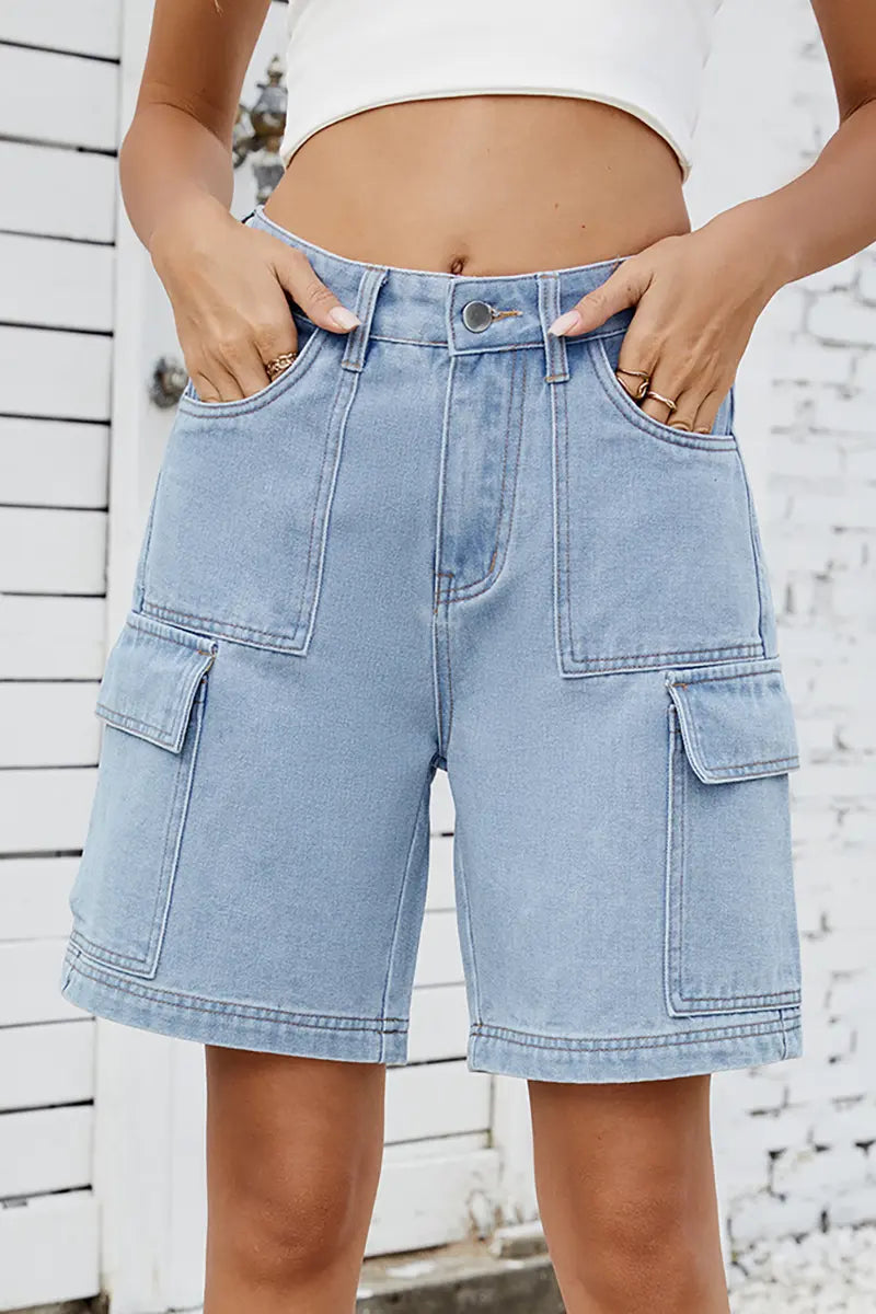 Zomerse straatstijl denim shorts