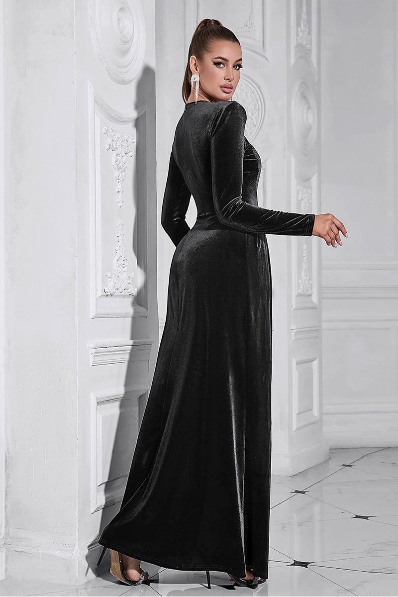 Graceful Long Sleeve Evening Gown