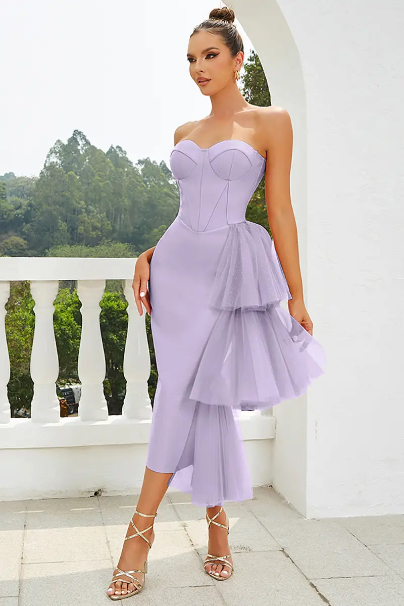 Bandeau kanten gespleten bandagejurk