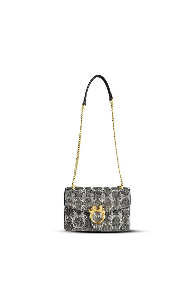 Rhinestone Vintage Style Mini Box Bag