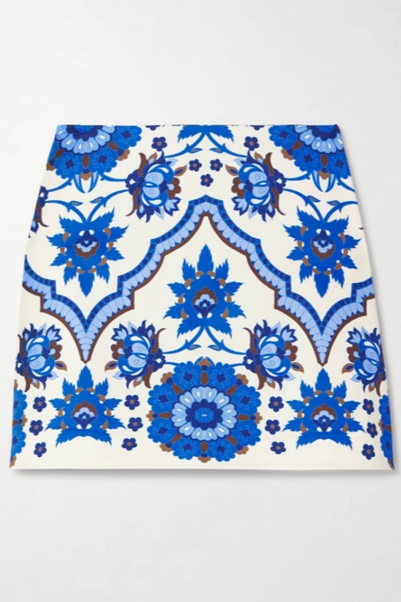 Casual Round Neck Skirt Coord