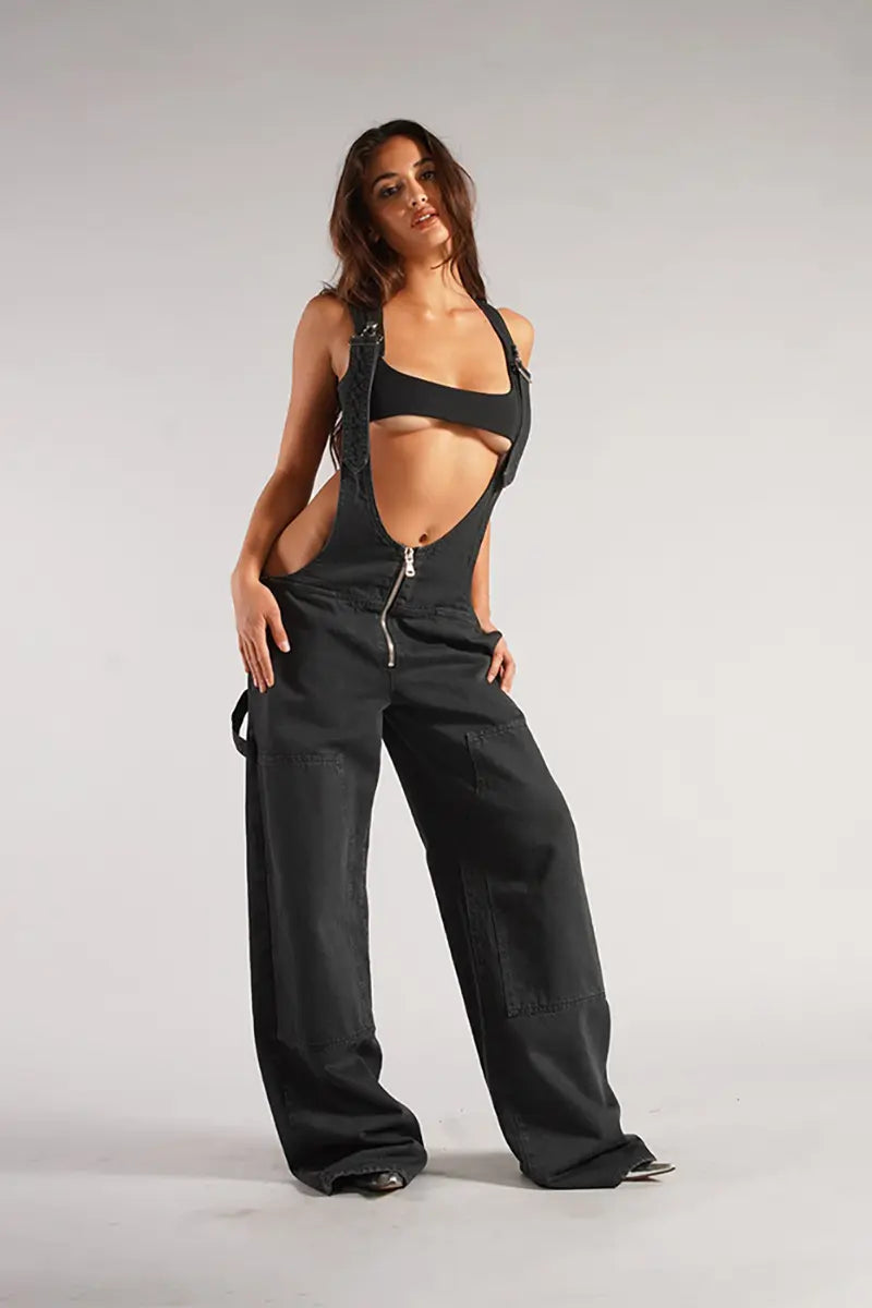 Ritsband Denim Jumpsuit