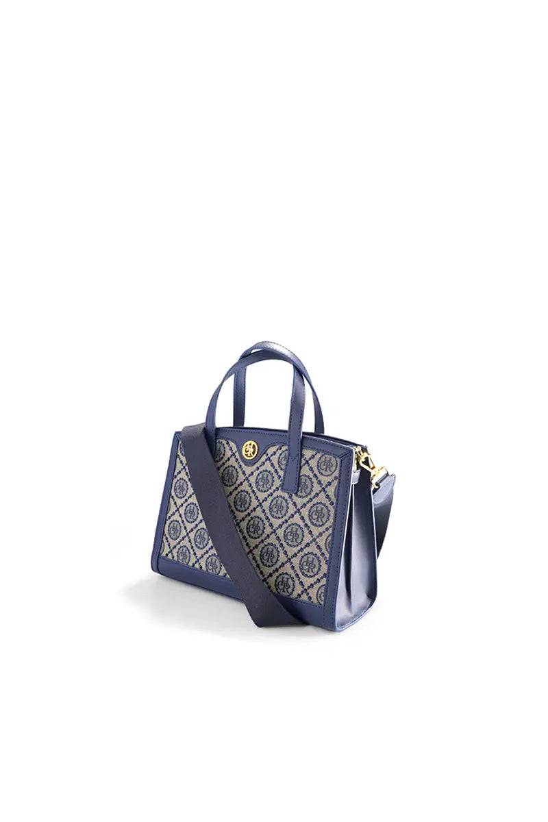 Jacquard Rhinestone Tote Crossbody Evening Bag