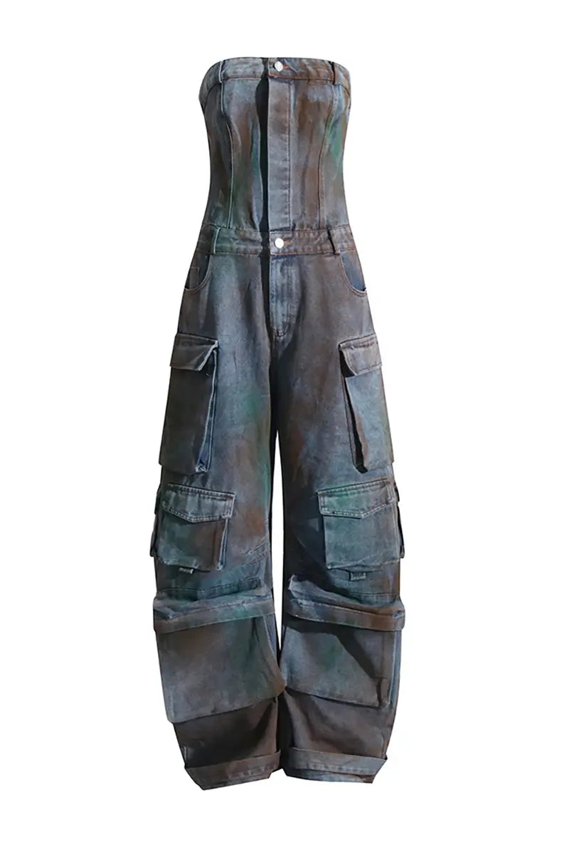 Spuitgeverfd camouflage-overall