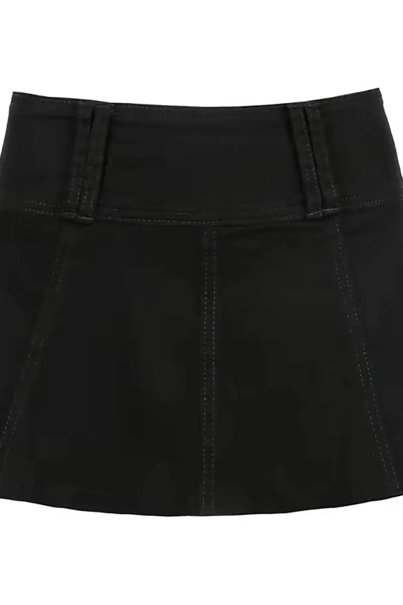 Strakke denim rok met hoge taille