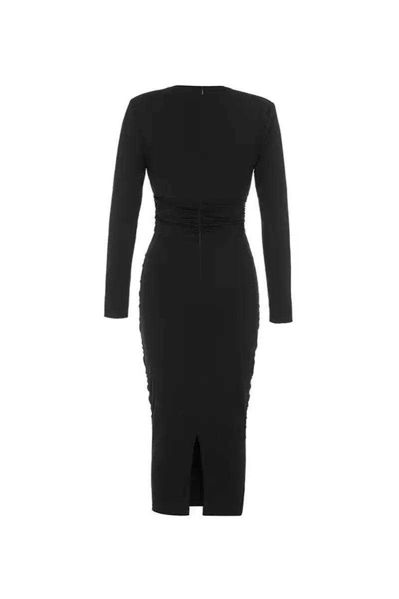 Sexy V-hals Holle Slim Fit Jurk