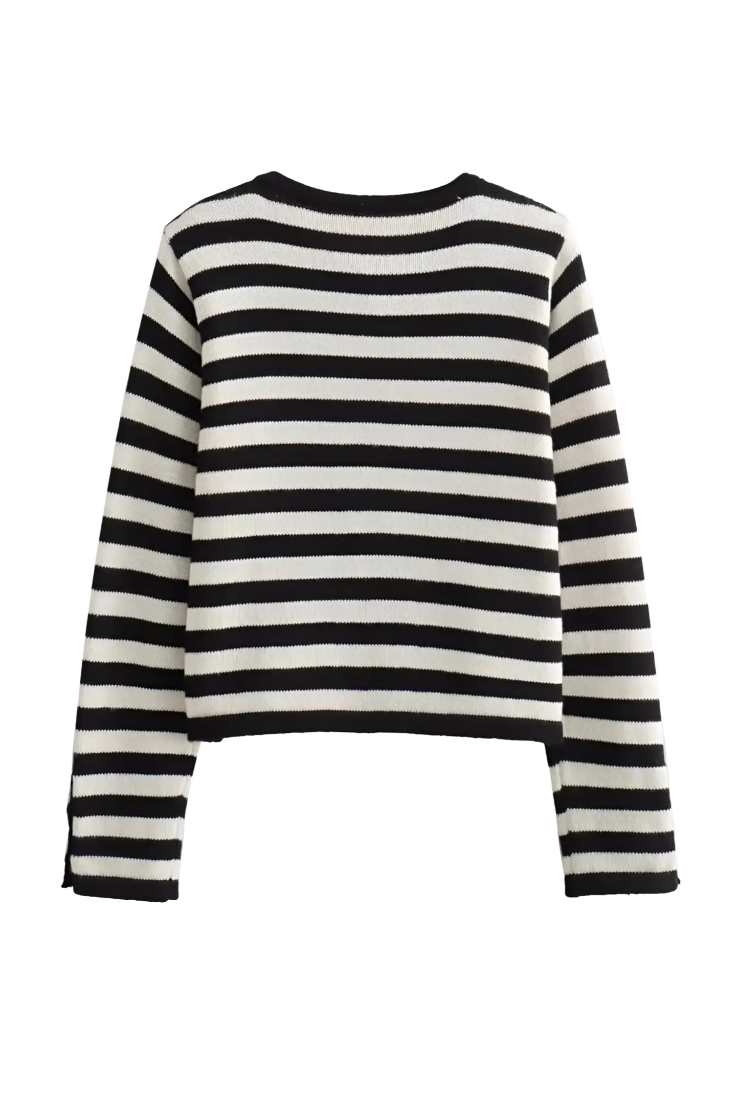 Gestreepte cardigan met lange mouwen en verlaagde schouders