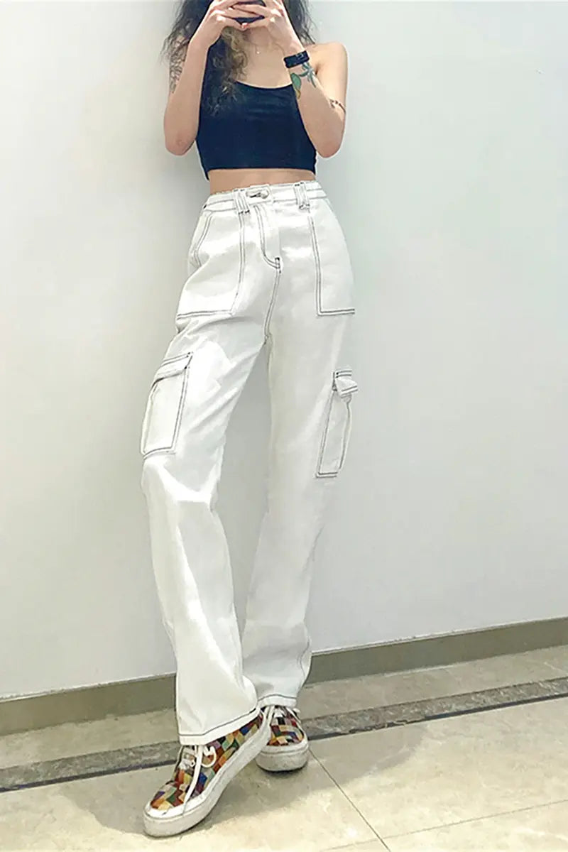 Veelzijdige elastische denim werkbroek