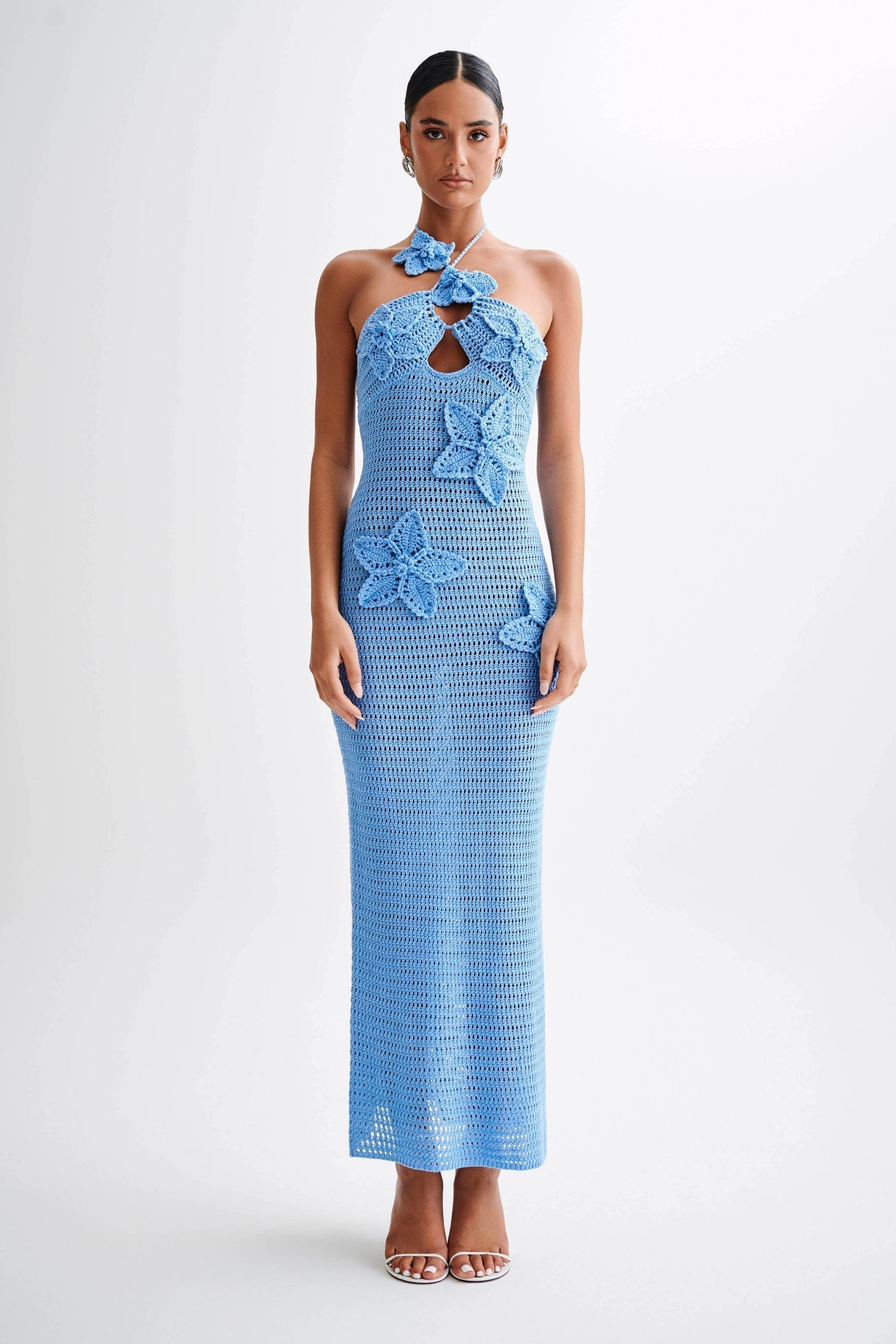 KYLA FLORAL CROCHET MAXI DRESS