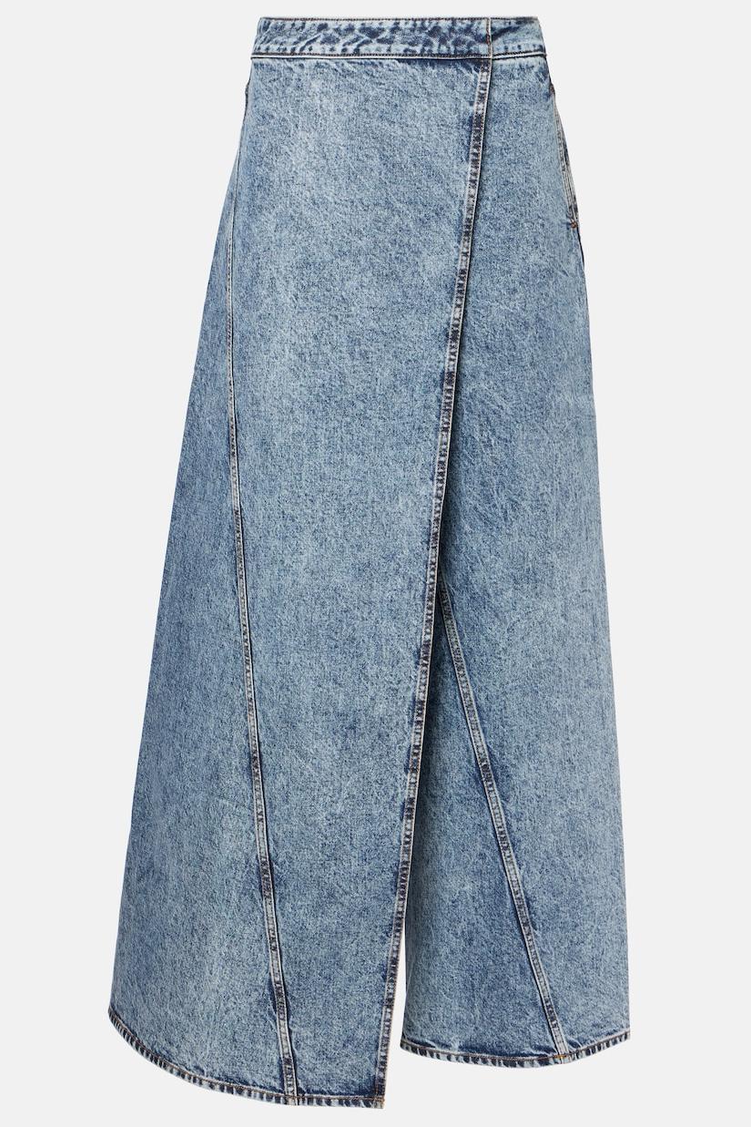 Wide-Leg Wrap Jeans