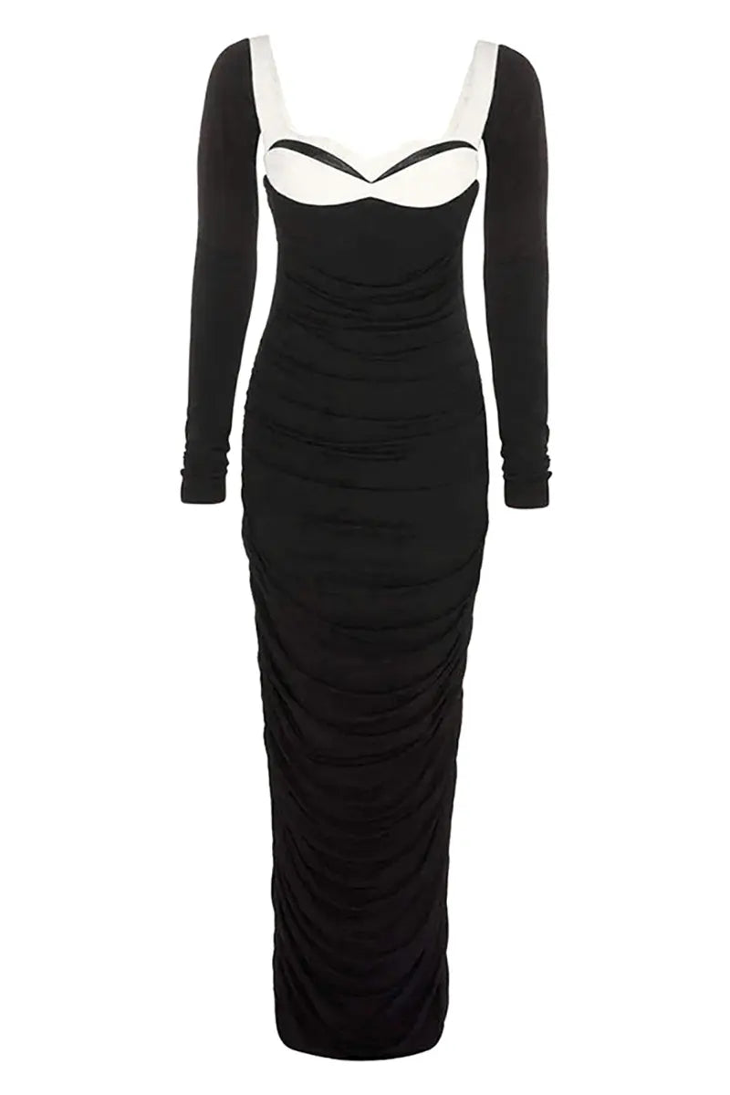 Fashion Strapless Long Sleeve Dress