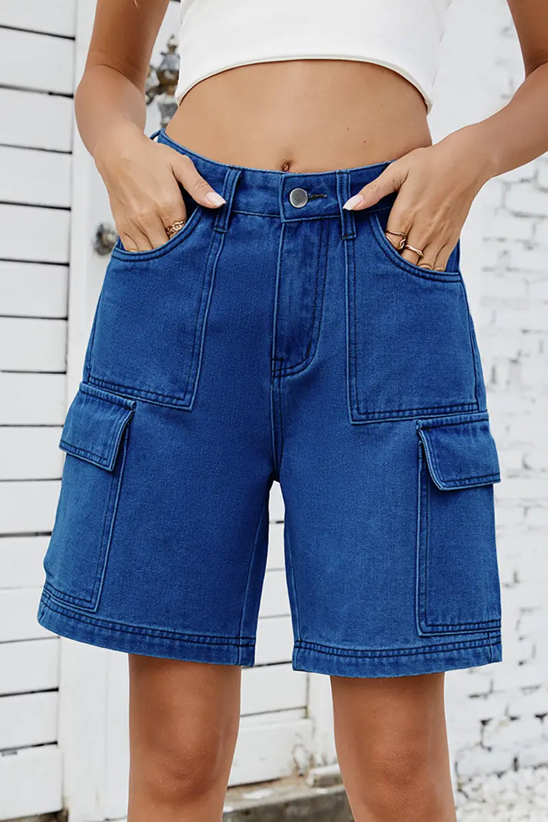Zomerse straatstijl denim shorts