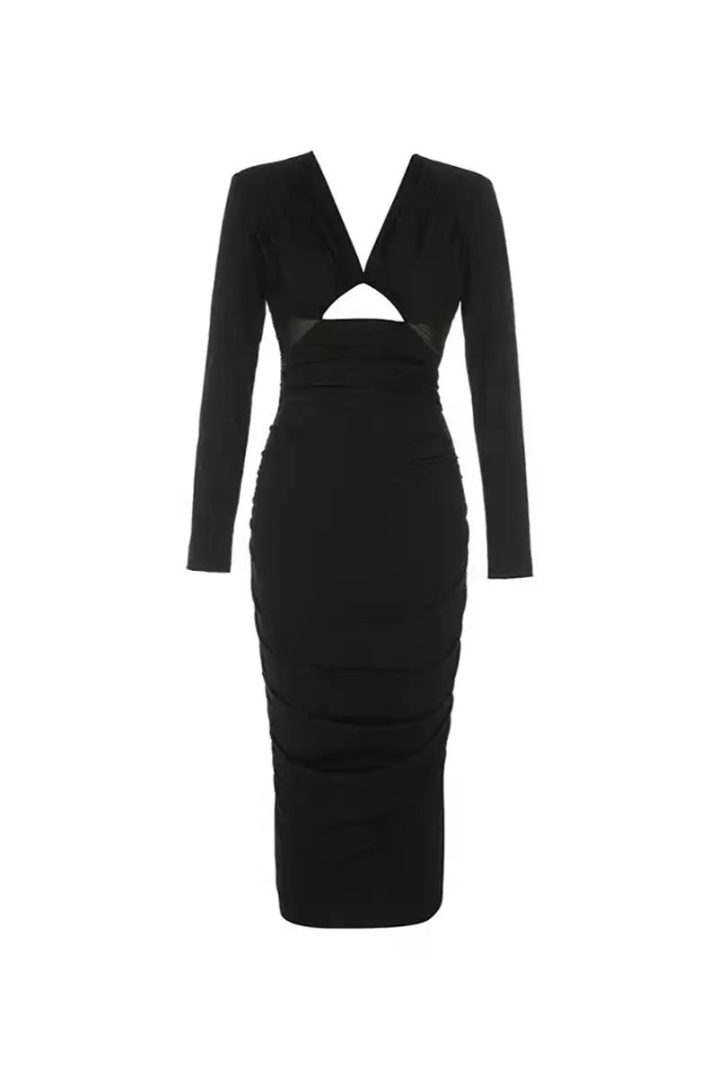 Sexy V-hals Holle Slim Fit Jurk