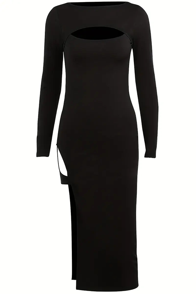 Sexy strapless bodyconjurk met lange mouwen