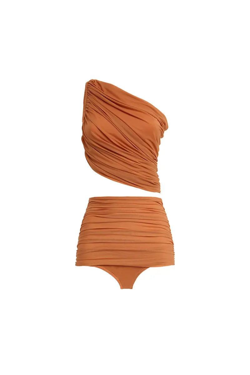 Retro Mesh Patchwork Bikini Set