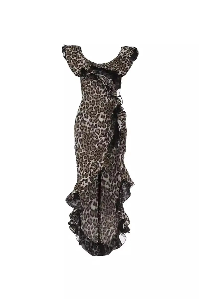 Vintage strapless jurk met ruches en bloemenprint