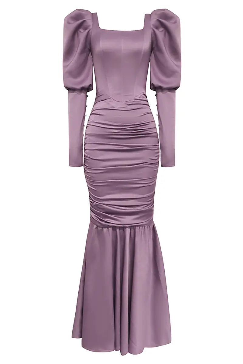 Sexy strapless jurk met ruches en geplooide details