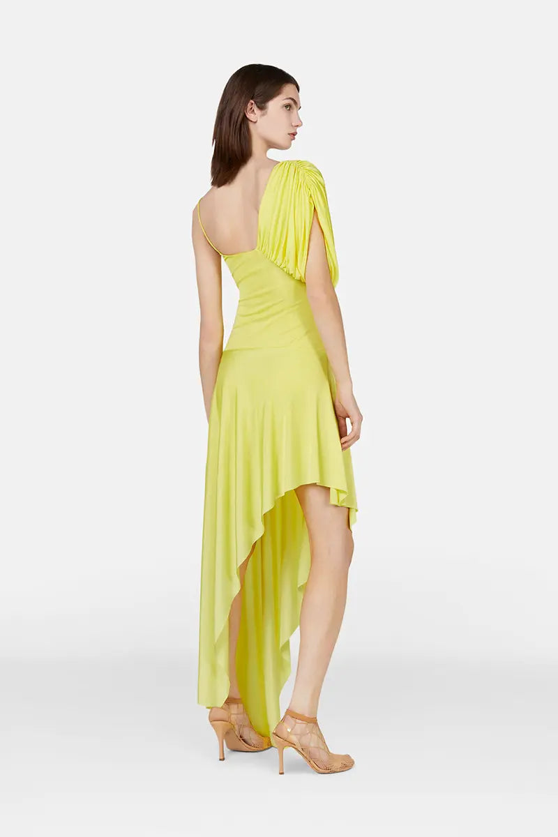 Elegante badpak met pofmouwen in effen kleur