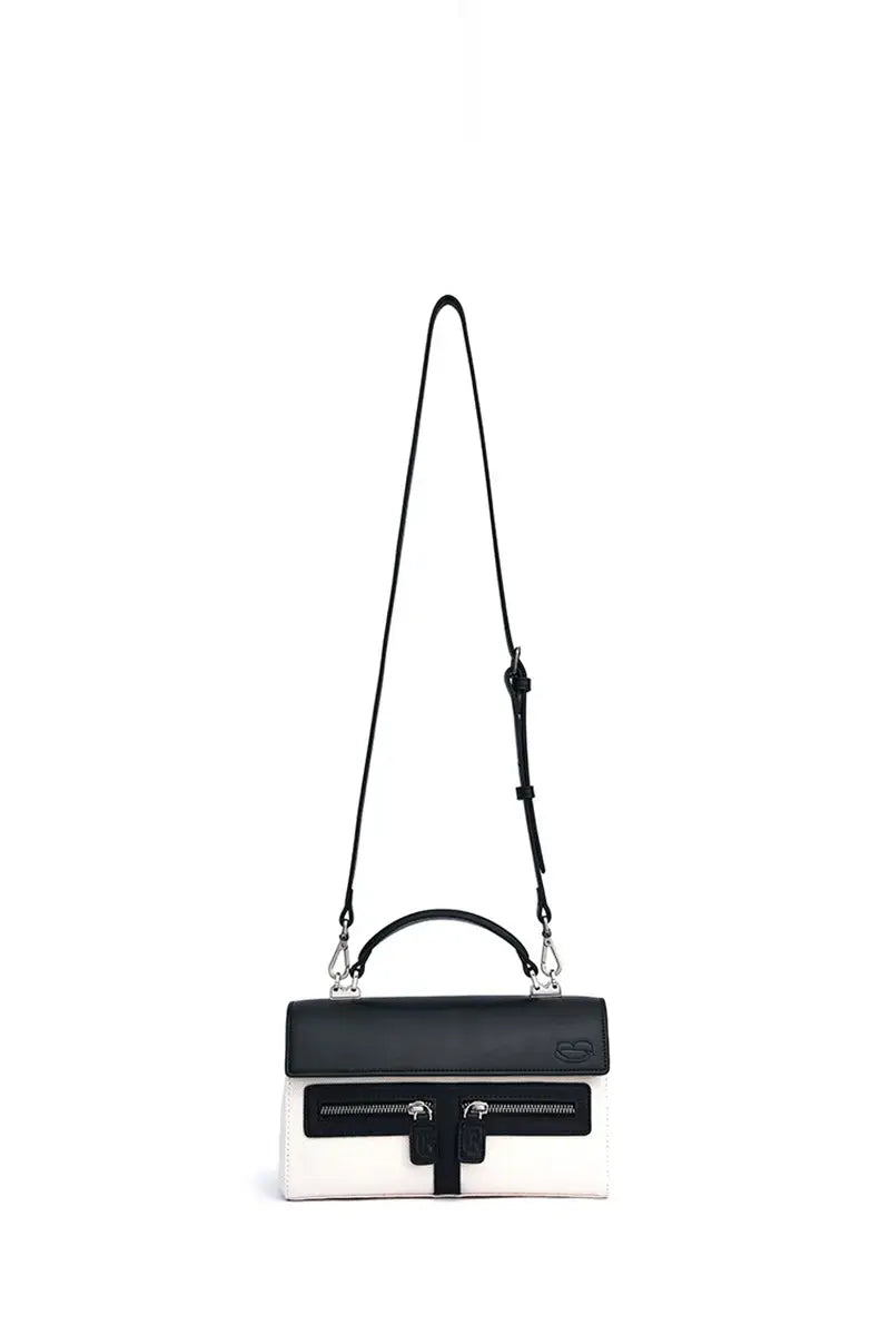 New Pebbled Leather & Canvas Shoulder Crossbody Tote