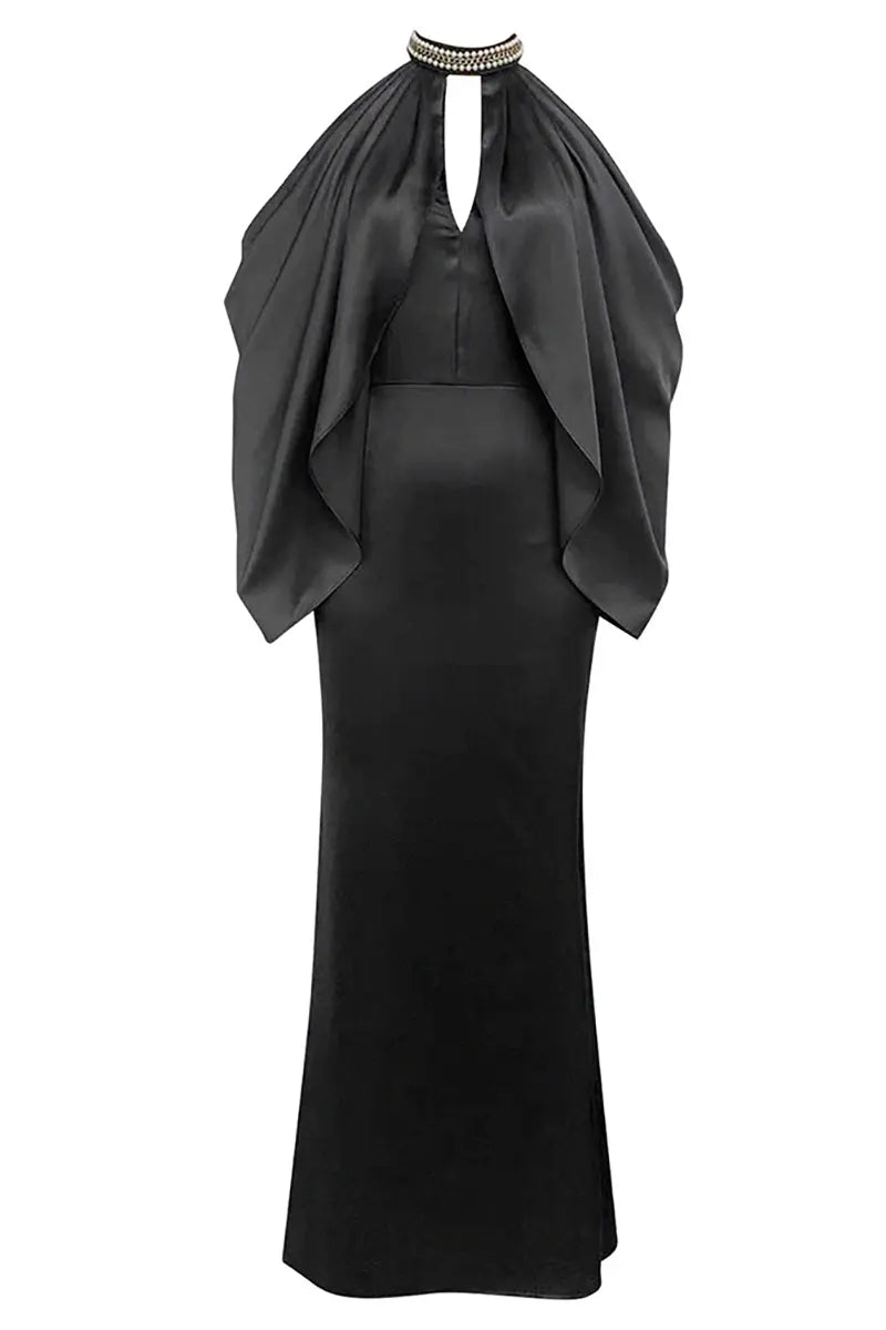 Sexy off-shoulder jurk met open hals