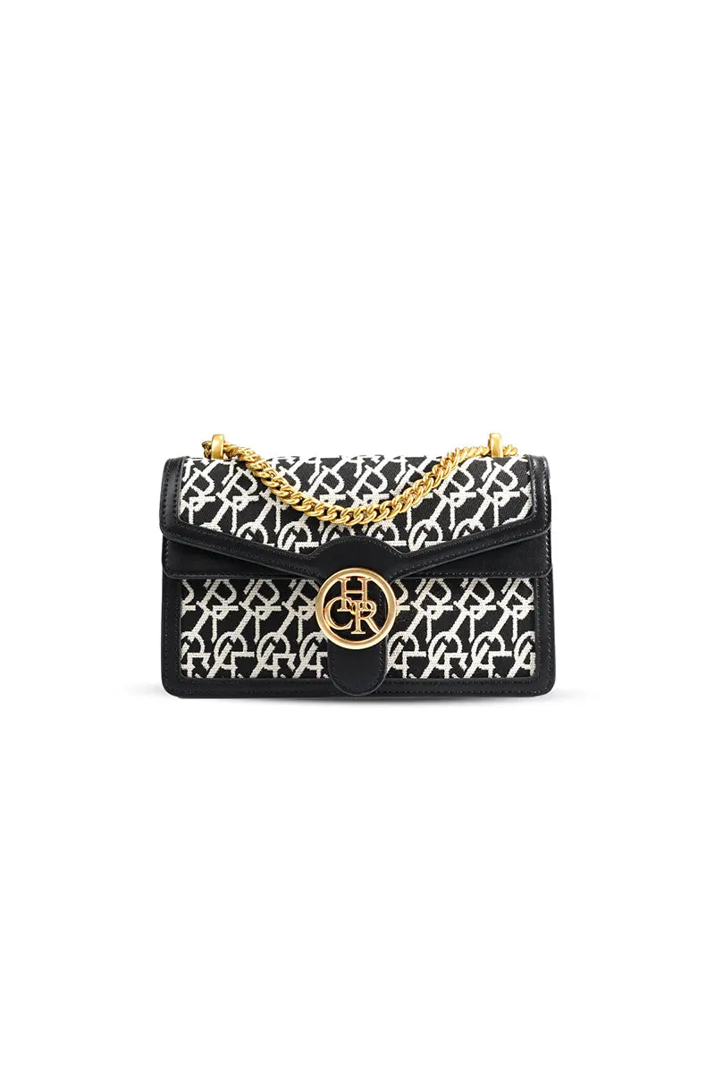 Jacquard Stitch Detail Backpack Crossbody Bag