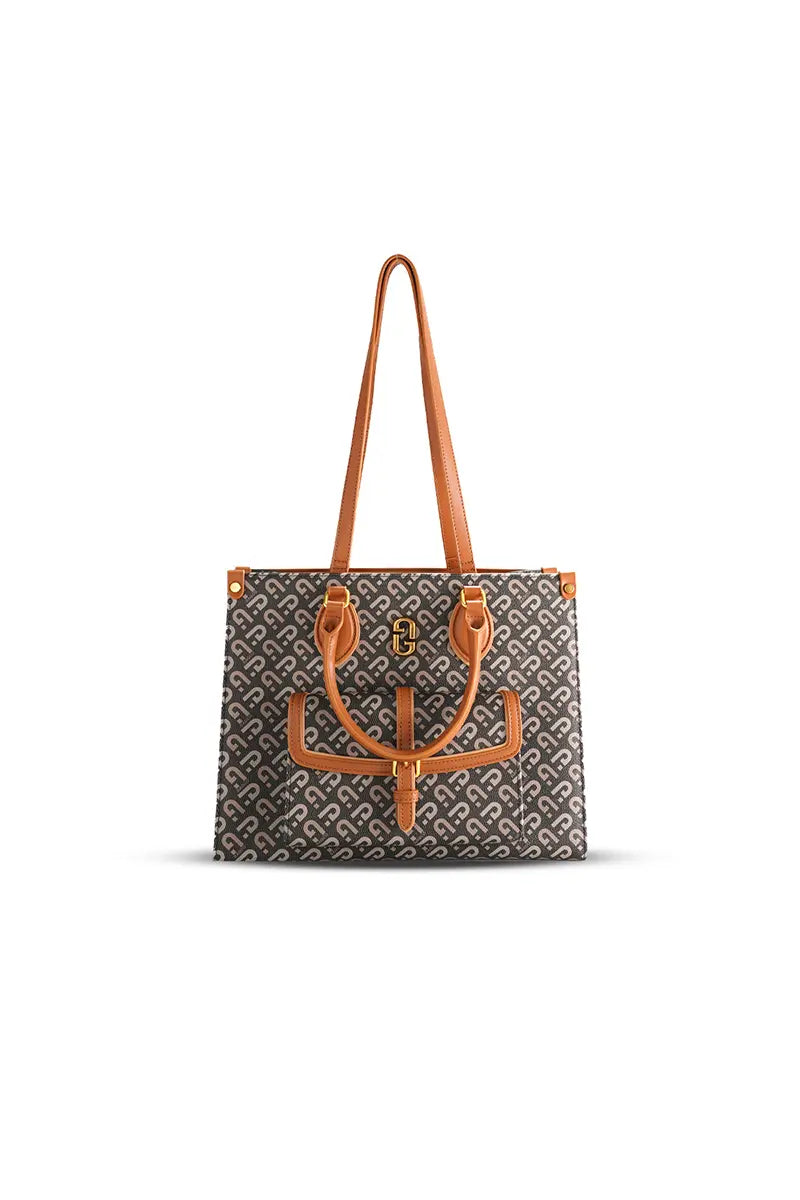 Large Capacity Letter Print Underarm Tote Bag