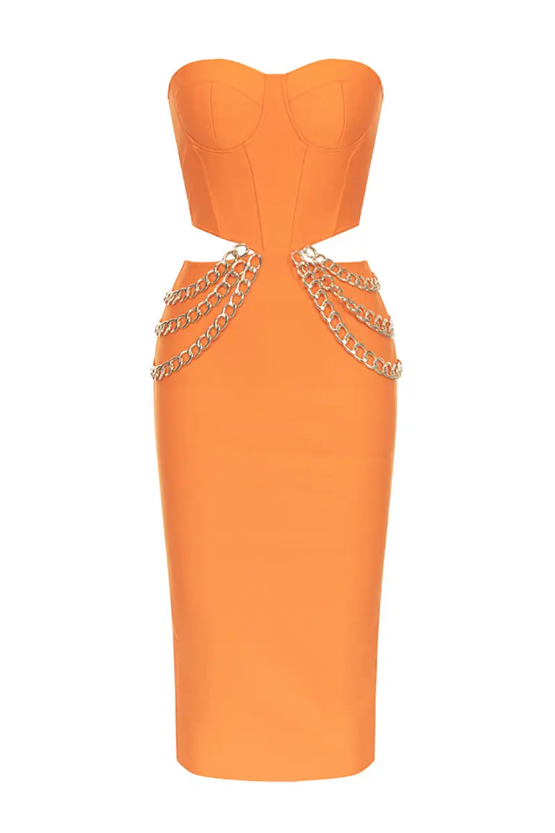 Elegant Sleeveless Waist Cut Dress