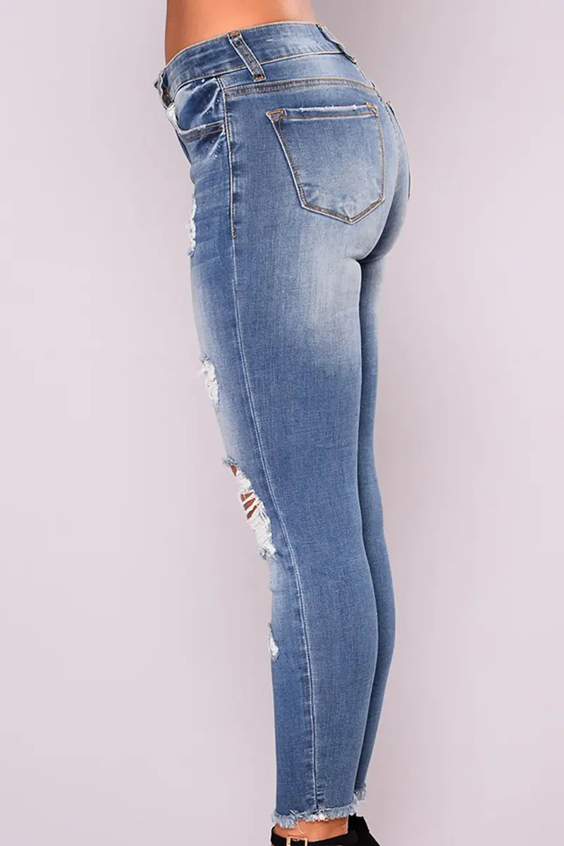 High-Waisted Stretch Skinny Jeans