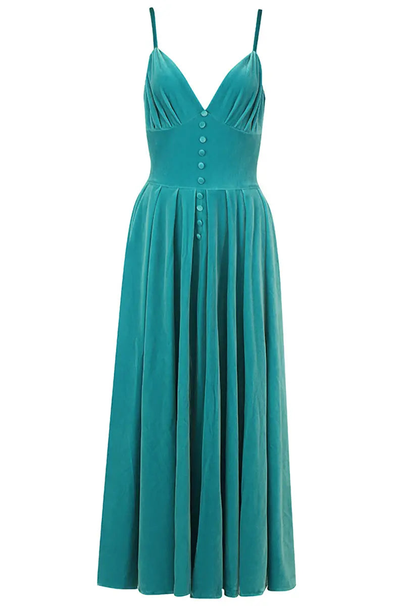 Vestido Vintage de Terciopelo sin Espalda