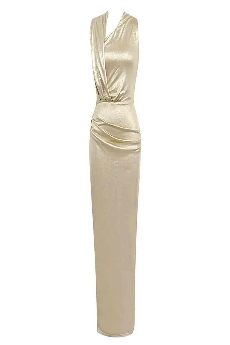 Sexy & Chic Mouwloze Gespleten Jurk