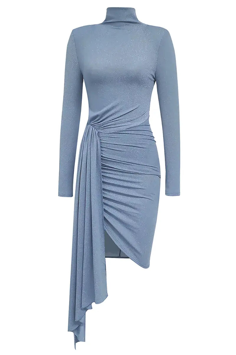Chic Ruffle Waist Belt Dress