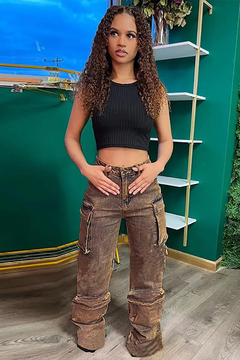 Tie-Dye Cargo Jeans