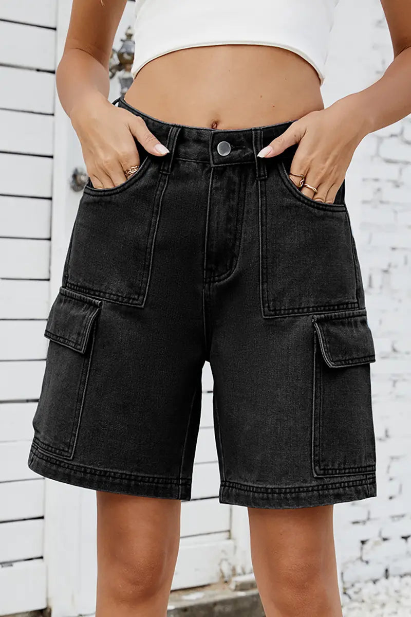 Zomerse straatstijl denim shorts