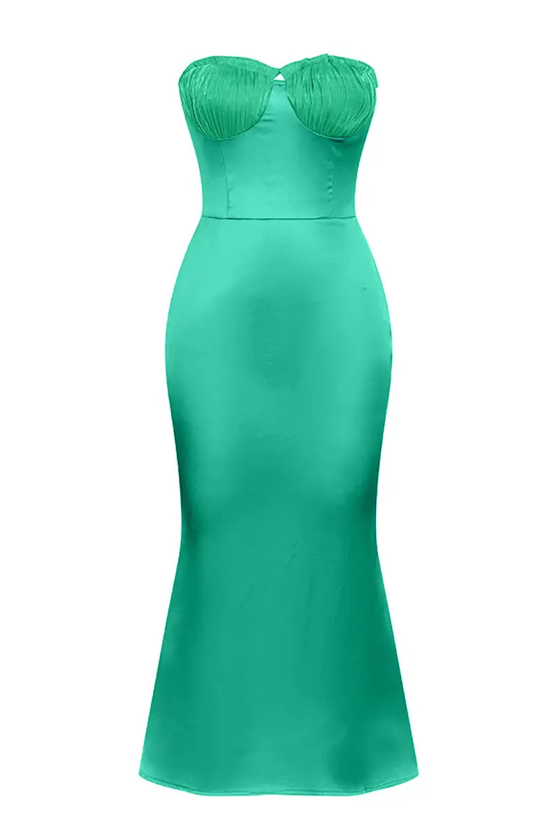 Sexy strapless kanten taille-corrigerende jurk