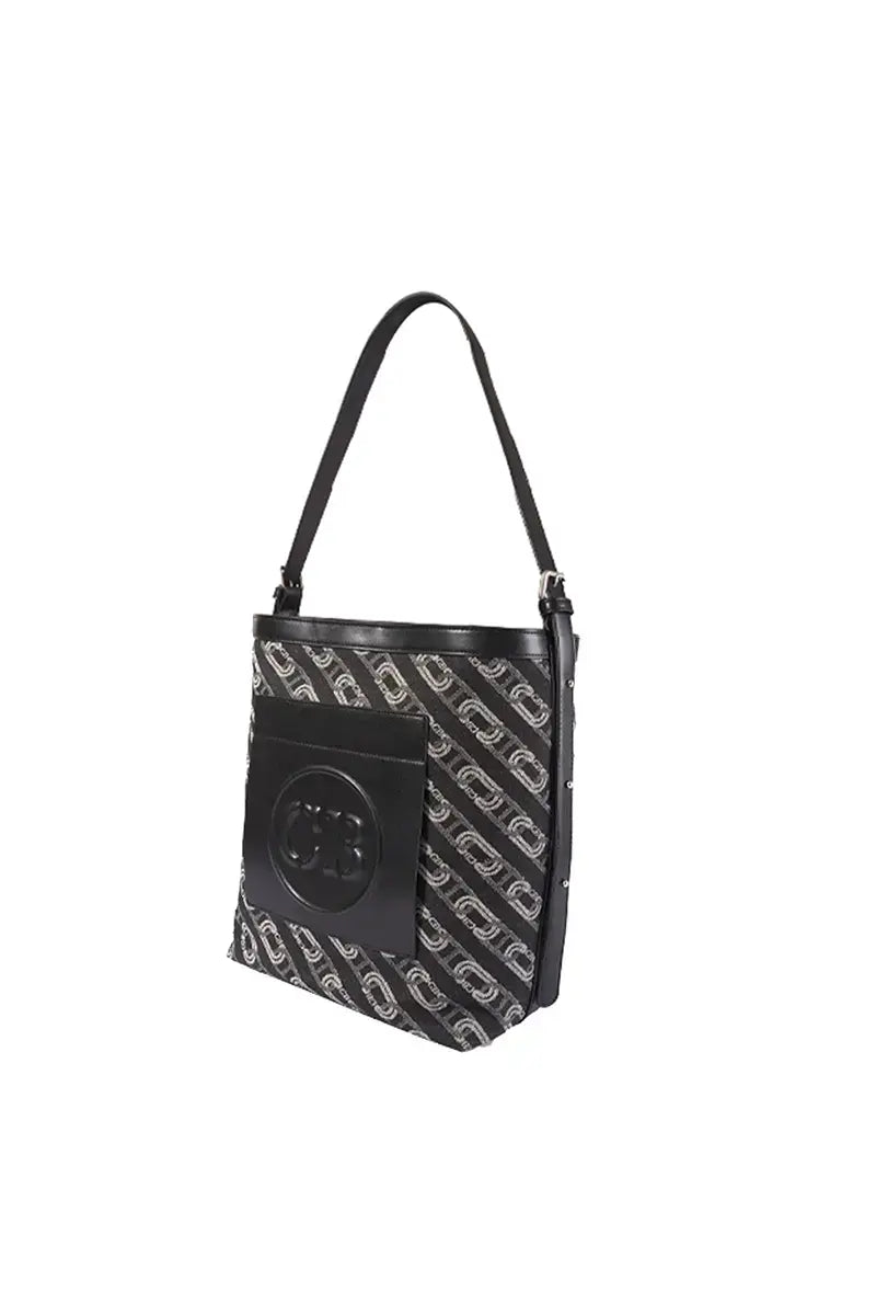 Washed Denim Commuter Crossbody Bag