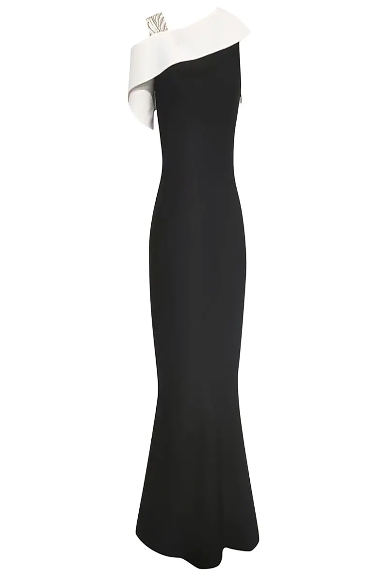 Sexy Colorblock Asymmetrische Bodycon Jurk