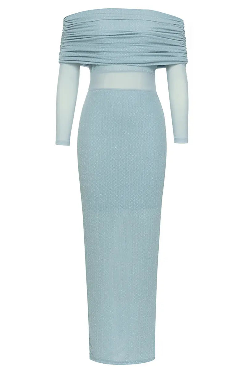 Sexy een-schouder mesh jurk
