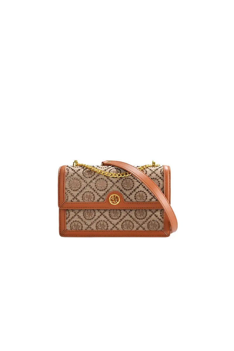 Vintage Jacquard Star Crossbody Shoulder Bag