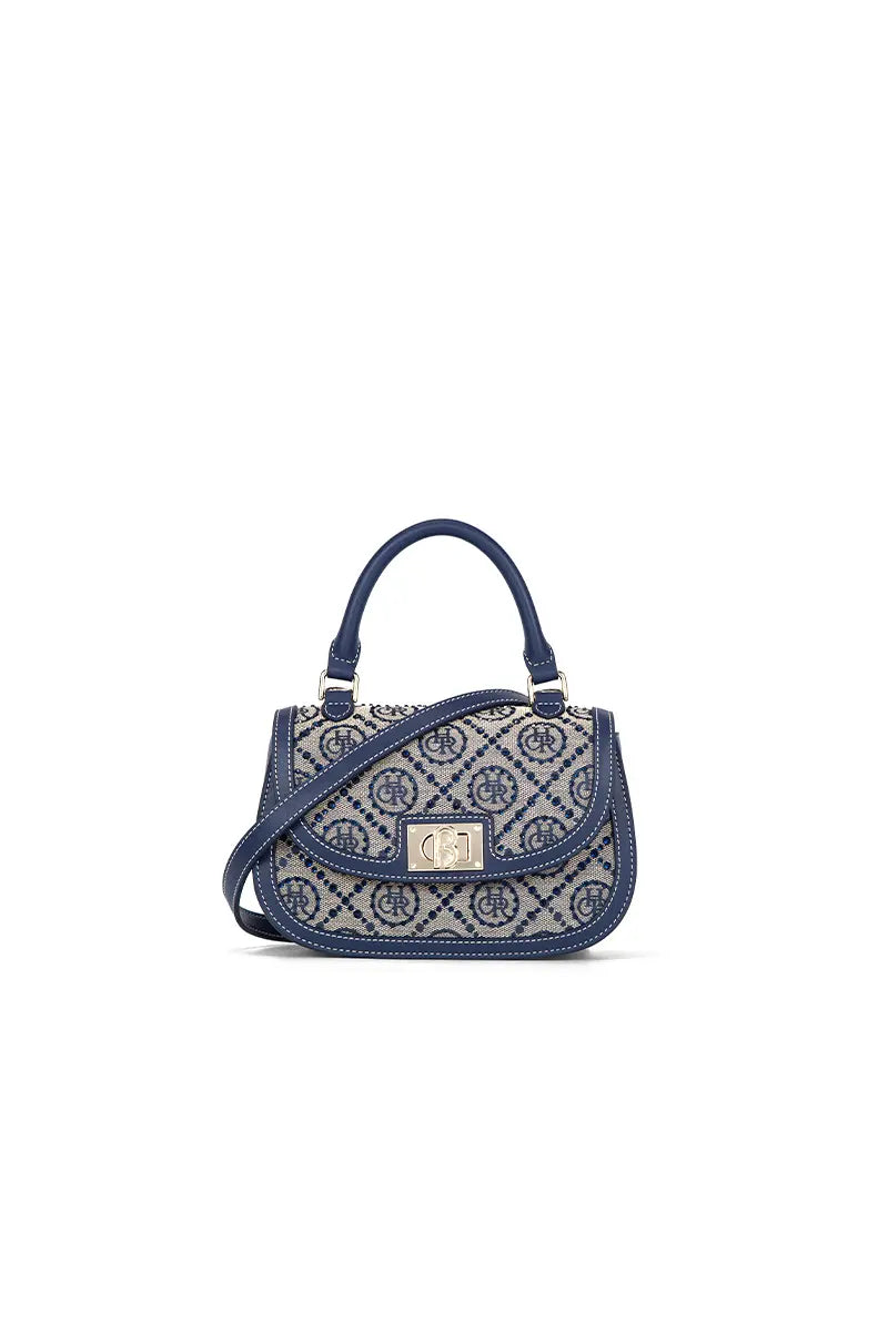 Spring Jacquard Star Top Handle Bag