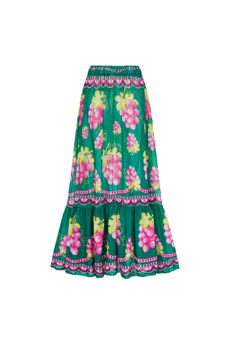Ruffled Ruched One-Piece Maxi Skirt Set