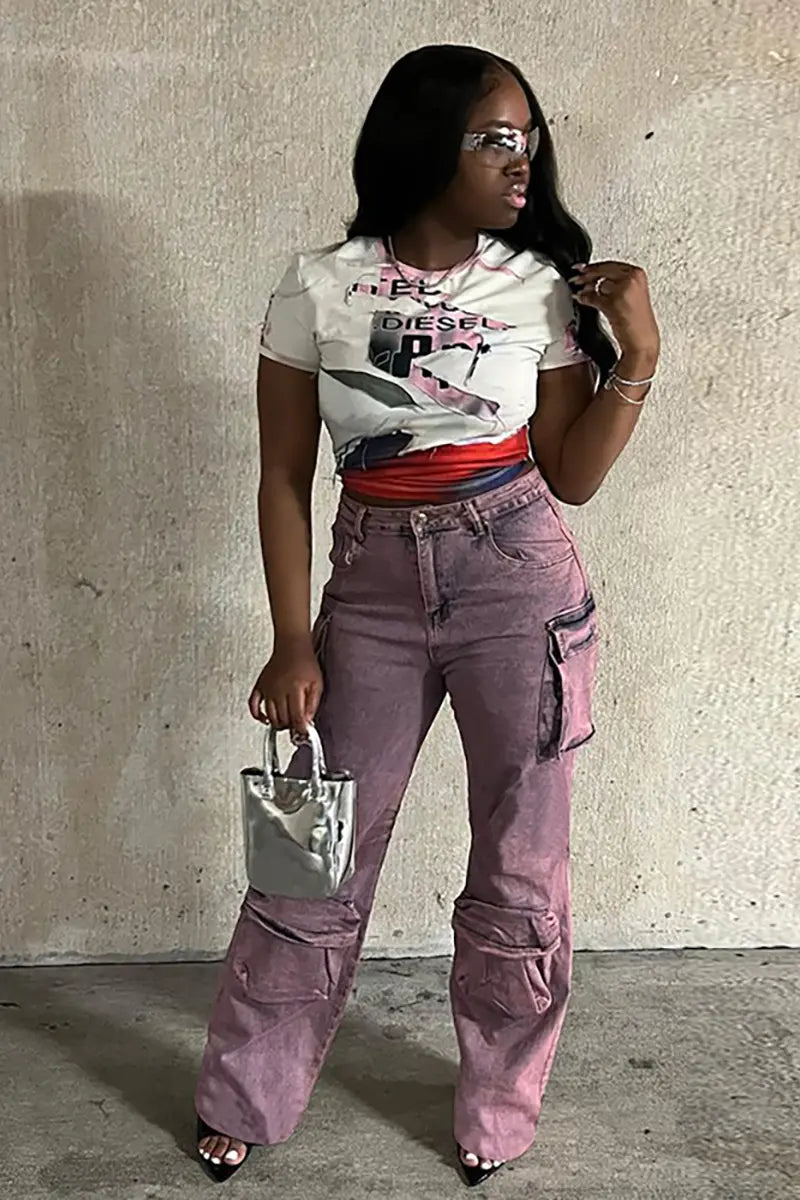 Tie-Dye Cargo Jeans