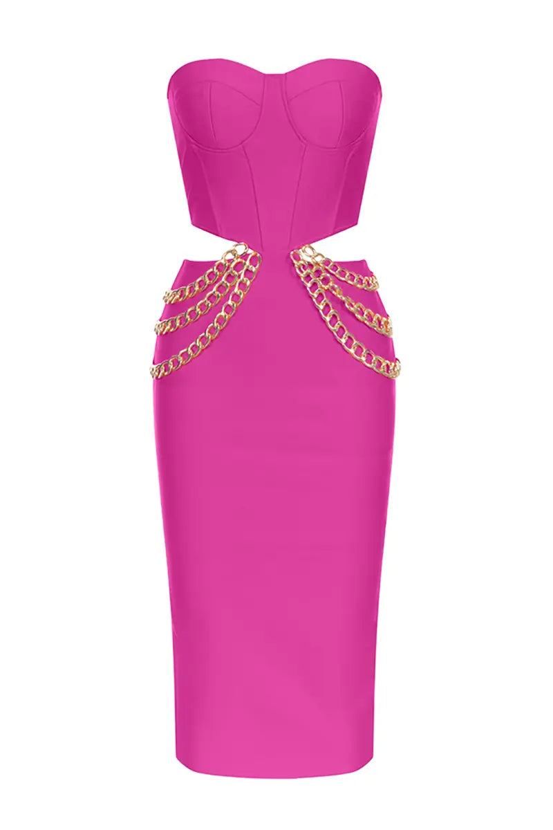 Elegant Sleeveless Waist Cut Dress
