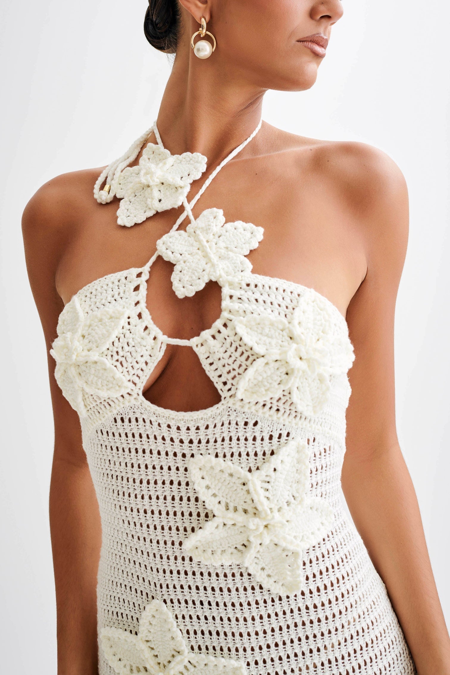 KYLA FLORAL CROCHET MAXI DRESS
