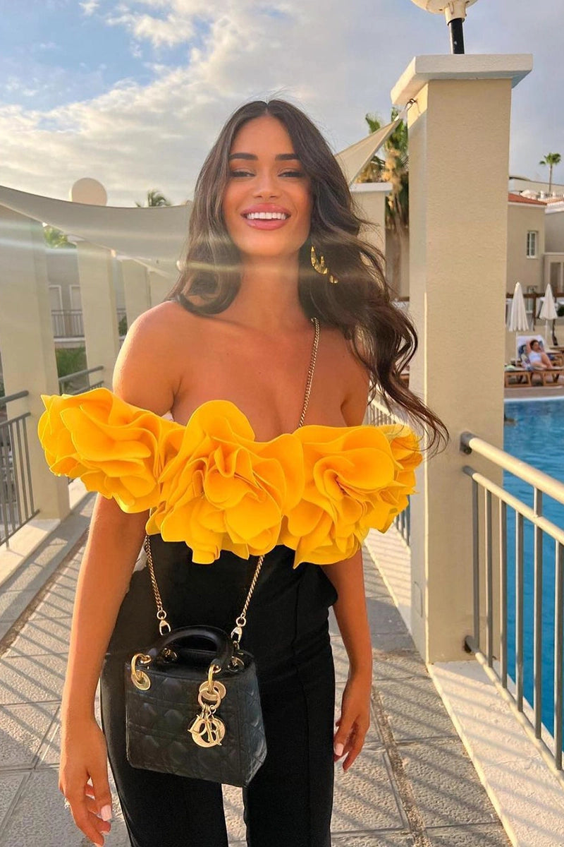 Strapless effen kleur luxe badpak