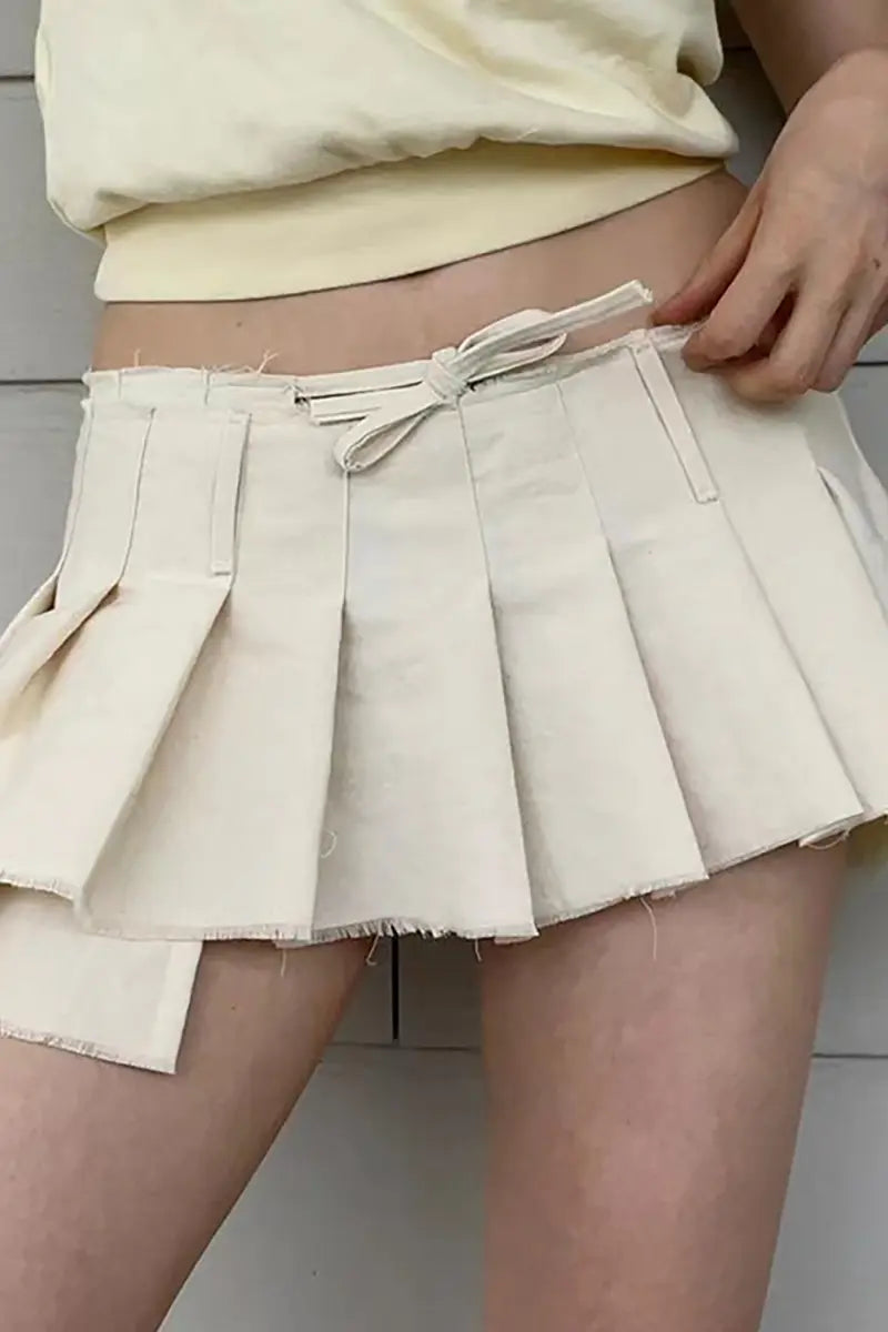 Sexy Asymmetric Pleated Skirt