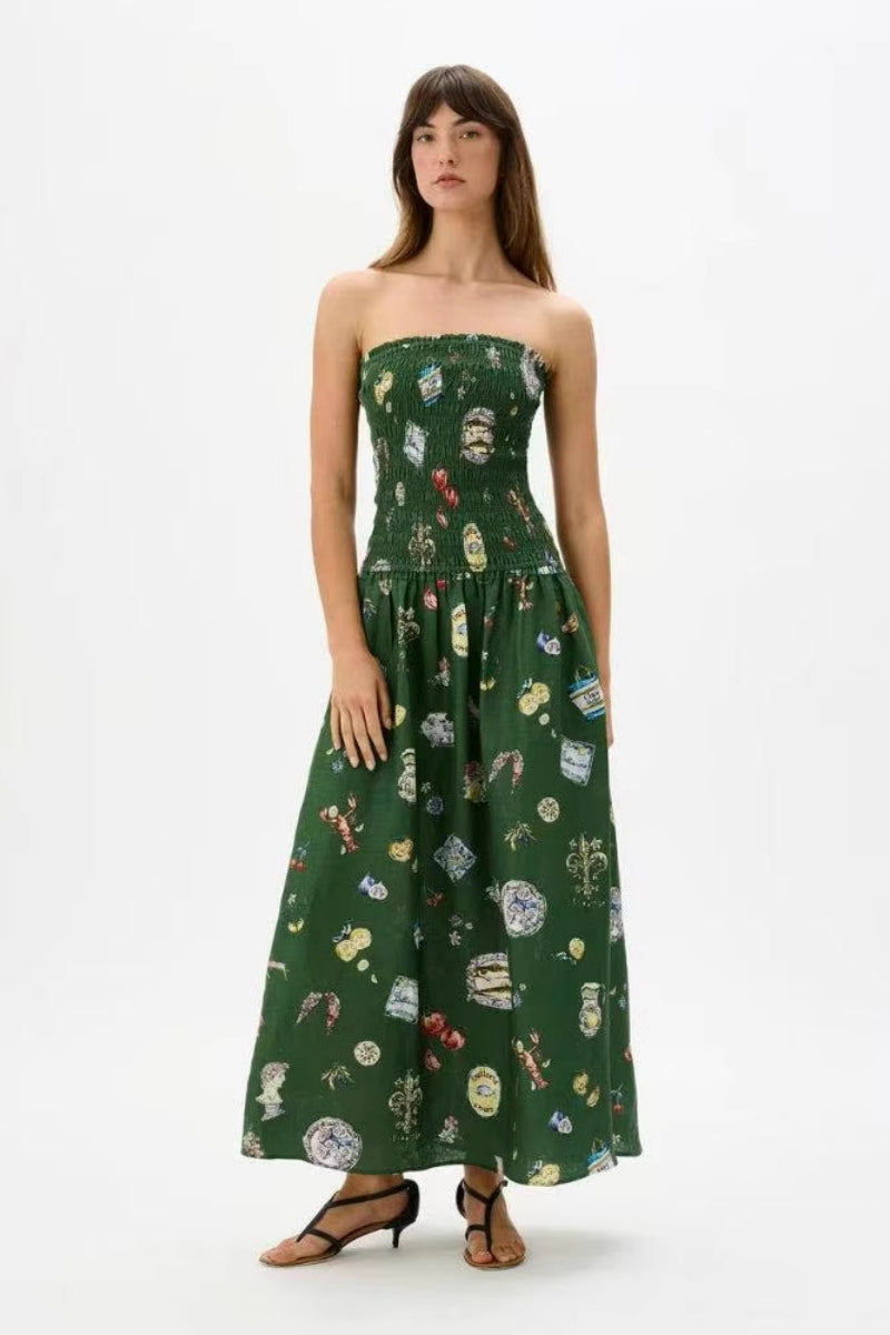 Strapless Wrap Maxi Dress