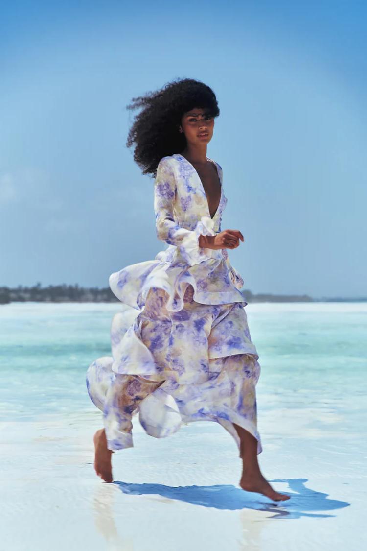 Floral Tiered Ruffle Maxi Dress