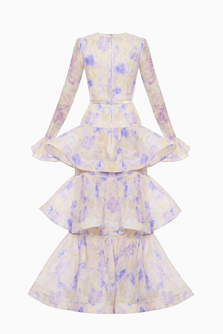 Floral Tiered Ruffle Maxi Dress